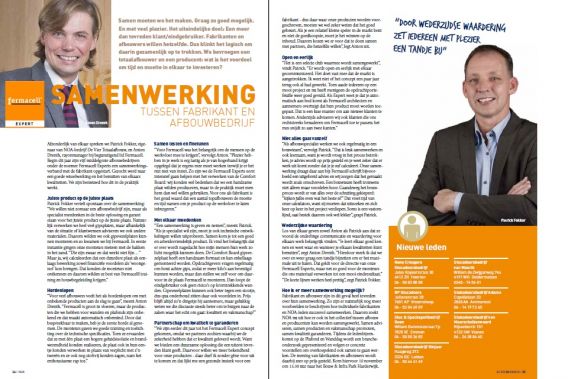 Intervieuw samenwerking tussen fabrikant en afbouwbedrijf Intervieuw samenwerking tussen fabrikant en afbouwbedrijf